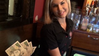 Orgasm A Stunning Blonde Bartender Is Persuaded To Engage In Sex At Work