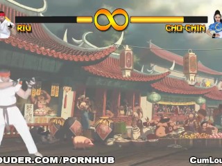 Screen Capture of Video Titled: Sex in this XXX Parody of Street Fighter