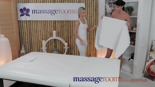 Massage Rooms Elegant model gets long legs oiled and has sensual lesbian 69 - Lola Myluv
