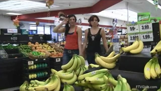 Madelin and Rita Naked in Grocery Store