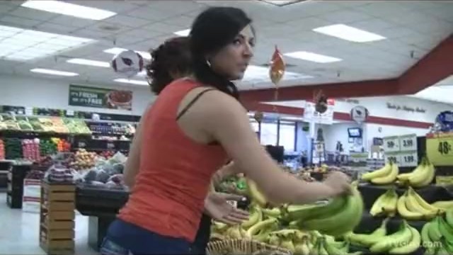 Madelin and Rita Naked in Grocery Store