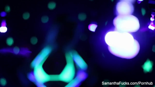 Samantha Saint black light lesbian fun - Samantha Saint