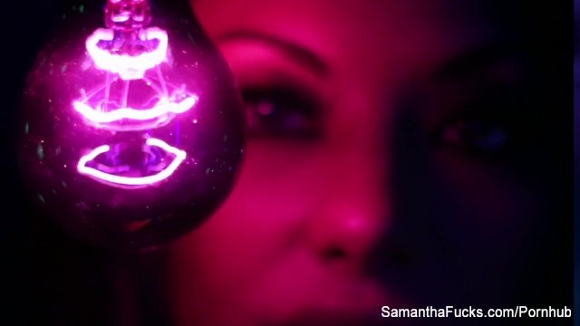Samantha Saint black light lesbian fun - Samantha Saint