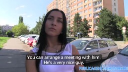 PublicAgent Stunning Black haired Babe Gets Fucked in a car