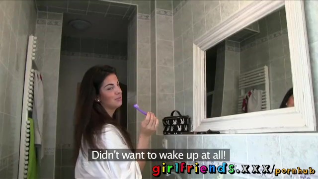 Girlfriends Lesbians eat pussy on bathroom floor - Rosaline Rosa