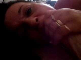 British Gilf Loves Sucking and Gagging_on a Big Cock