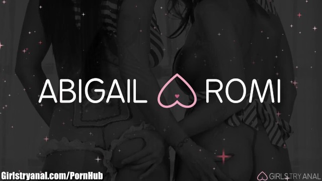 GirlsTryAnal Romi Rains First Lesbian Anal, For the Holidays - Abigail Mac, Romi Rain