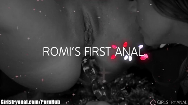 GirlsTryAnal Romi Rains First Lesbian Anal, For the Holidays - Abigail Mac, Romi Rain
