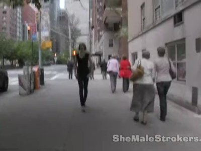 Street Ladyboy Transexual Seduce - Seductive Skinny Shemale Anness Stroking Toying Asshole - porn video  N16130238