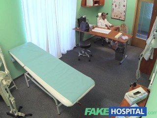 FakeHospital Triple cumshot from doctor when his mistress visitshis office