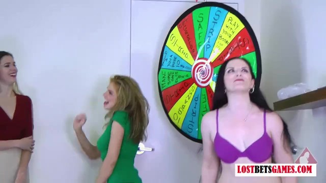 3 very pretty girls play a game of strip spin the wheel - Candle Boxxx, Caroline Pierce, Isobel Wren