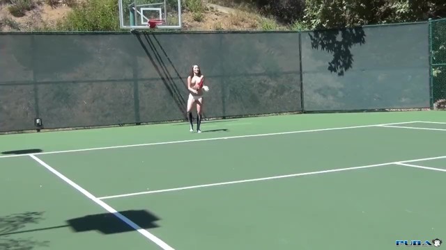 Dani Daniels Topless Tennis Fun - Scene 1 - Dani Daniels