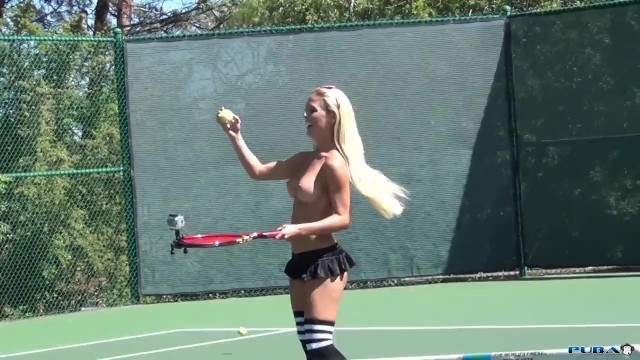 Dani Daniels Topless Tennis Fun - Scene 1 - Dani Daniels