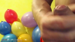 Gay Inflating Balloons With Muscle Cocks