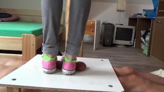 Jump Stomp Trample Full Weight On Cock Ball With Sneakers Cockcrushing