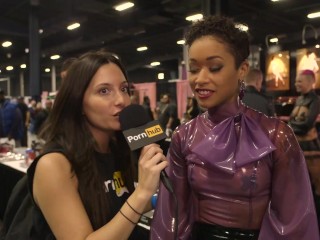 Skin Diamond & SadieSantana at eXXXotica 2015_with Pornhub Aria PornhubTV