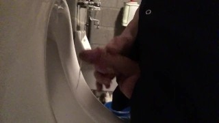 Cumshot In The Urinal