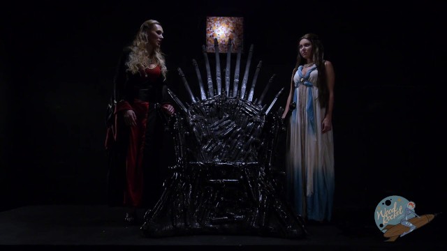 Cersei and Margery Play the Lesbian Game on the Throne - Game of Bones SC5 - Aaliyah Love, Tanya Tate