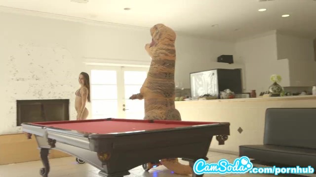 teen latina step sister chased by lesbian loving TREX on a hoverboard sex 6