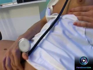 Foxy_Nurse Rubbing Her Doctor's Stethoscope onHer Pink Cunt