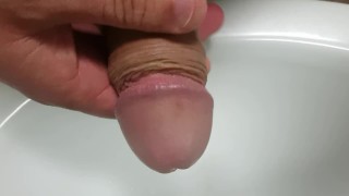 I'm Pissing Into My Foreskin Before Massaging My Glans To Achieve Orgasm