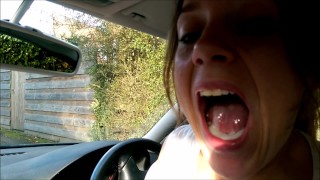 Sucking Dick Blowjob On A Busy Street And Driving With A Sour Taste In One's Mouth
