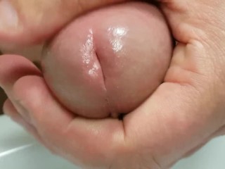 Sensual_erotic ultra slow cock head and foreskin massage until I_cum