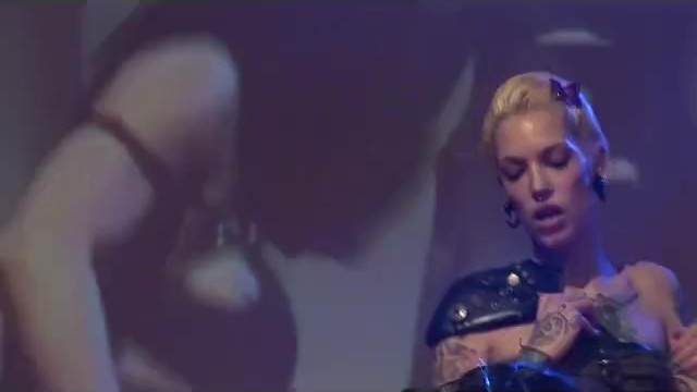 tattooed fisting babes on porn stage