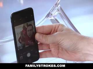 FamilyStrokes - Stepsis Fucked Me During Stepfamily_Christmas Pictures