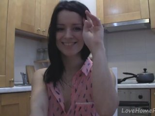 Splendid Teen With Glasses Chatting In The Kitchen
