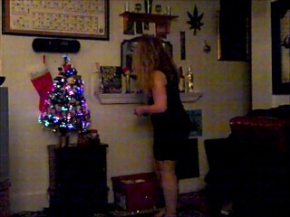 Sexy Blonde MILF_Rocking Around_the Christmas Tree
