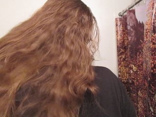 Hair Journal: Combing Long Curly Strawberry Blonde Hair - Week 5 (Asmr)