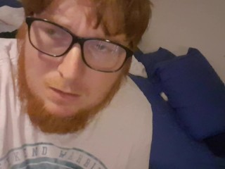 Red hairgeek fucks himself with_toys