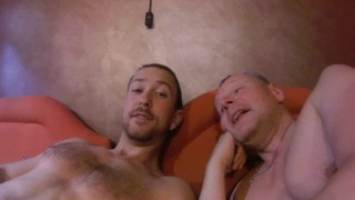 DILF 2 Cumshots In Montenegro For Boy Sucking Daddy