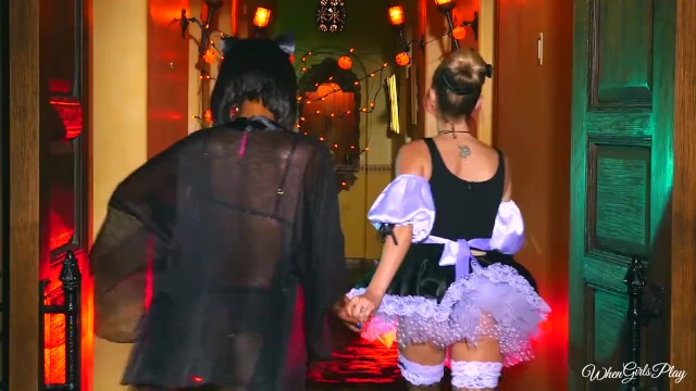 When Girls Play - Naughty halloween games with Chanell Heart and Karla Kush - Chanell Heart, Karla Kush