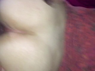 Pounding white asian pussy with BBC cum inside