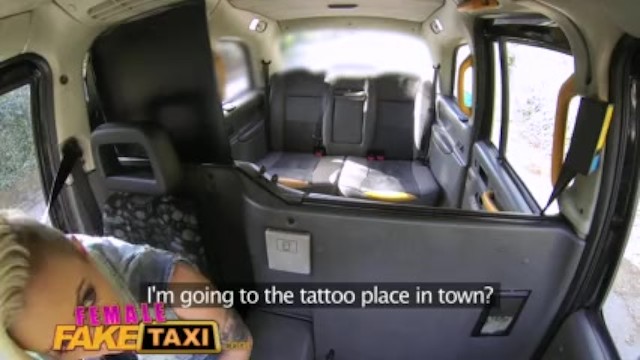 Female Fake Taxi Dildo makes hot lesbian tattooed babe squirt - Angel Long, Phoenix Madina
