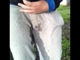 Bi Chav Pissing Trackies And Wanking In Public Park