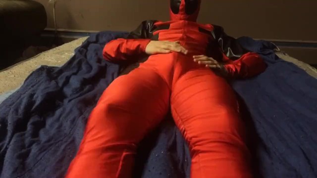 Deadpool Gay Anal - Having fun humping in my Deadpool gear Part 2