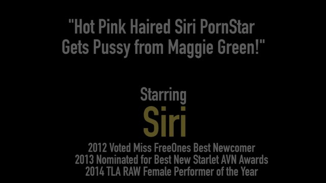 Hot Pink Haired Siri PornStar Gets Pussy from Maggie Green! - Maggie Green, Siri