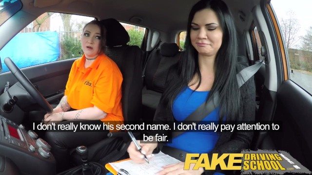 Fake Driving School Busty lesbian ex-con eats hot examiners pussy on test - Harmony Reigns, Jasmine Jae