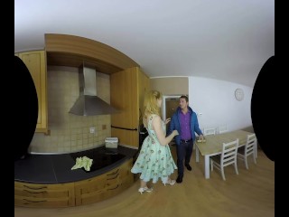 Anny Aurora in a hot vintage housewife scene in_VR