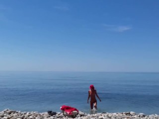 Public blowjob outdoor on a nudist beach.Russian Slutnudist girl. Supreme