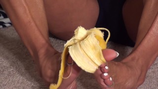 Food Banana Rama With FBB Latia Crushing His Feet