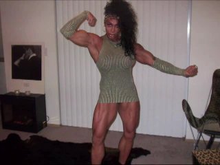 Burnin' Muscle… Exotic Muscle Goddess Latia Del Riviero