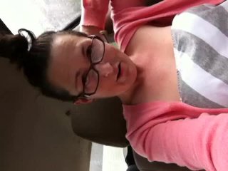 Nerdy-Punky-P.t.a.mom Horny From Sexting Fingerfucks Her Ass On Highway