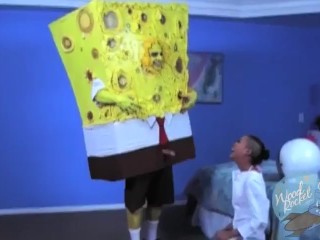 Screen Capture of Video Titled: On the Porn Set of SpongeKnob SquareNuts #1