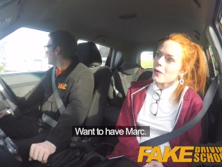 Fake Driving School Cute redhead Ella Hughes fucks_and eats instructors_cum