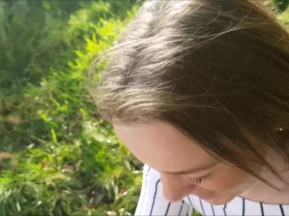 Love Being Fucked Outside and Gargling_Cum
