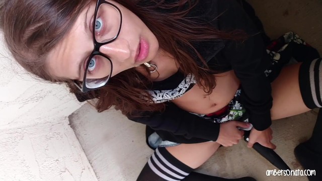 Risky Public Masturbation by Apartments
